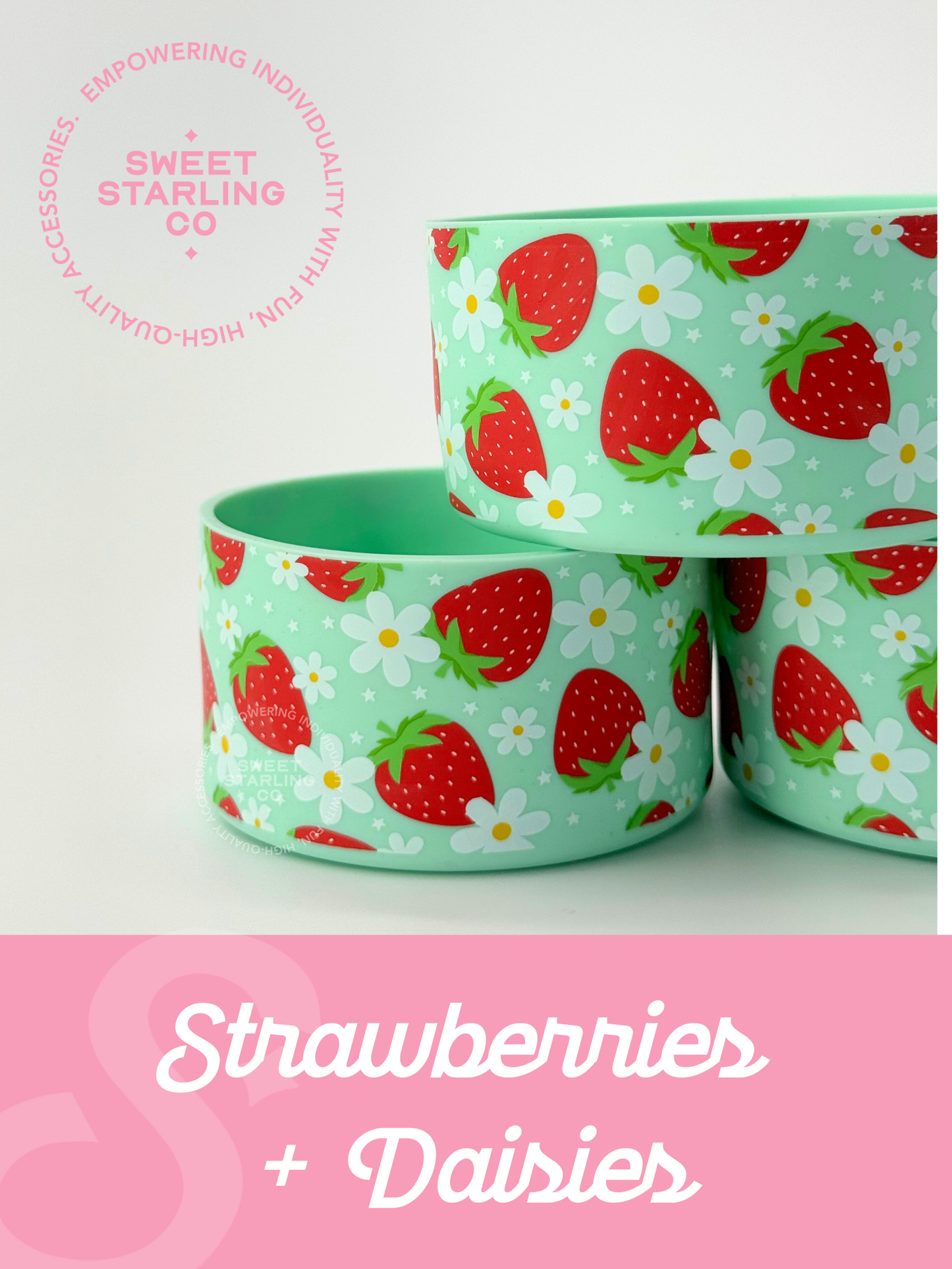 Strawberries + Daisies Tumbler Boots