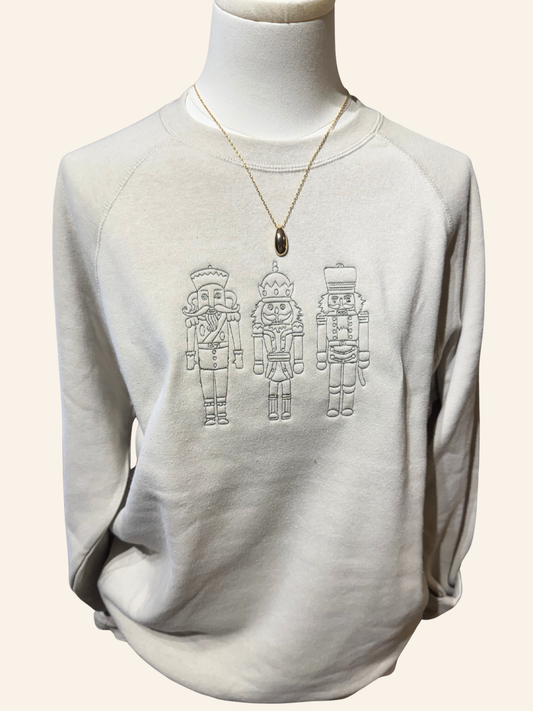 Nutcrackers Embroidered Crew