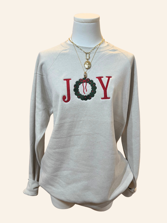Joy Embroidered Crew