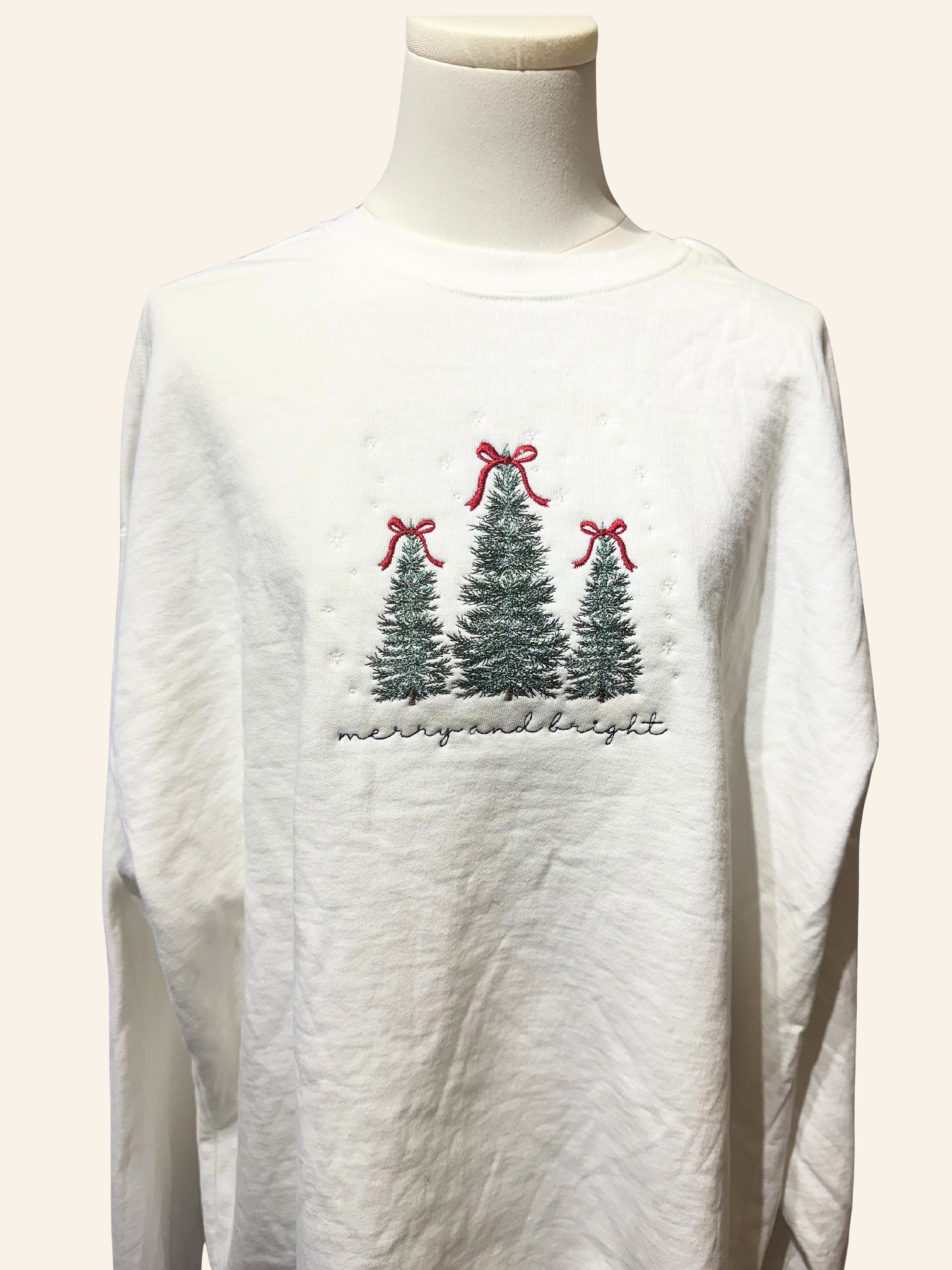 Merry & Bright Embroidered Crew
