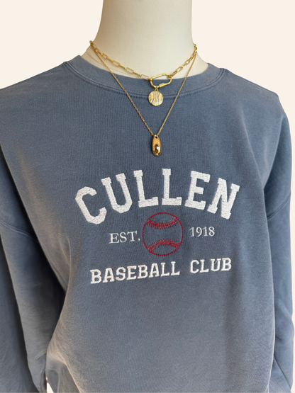 Cullen Baseball Club Embroidered Crew- Blue