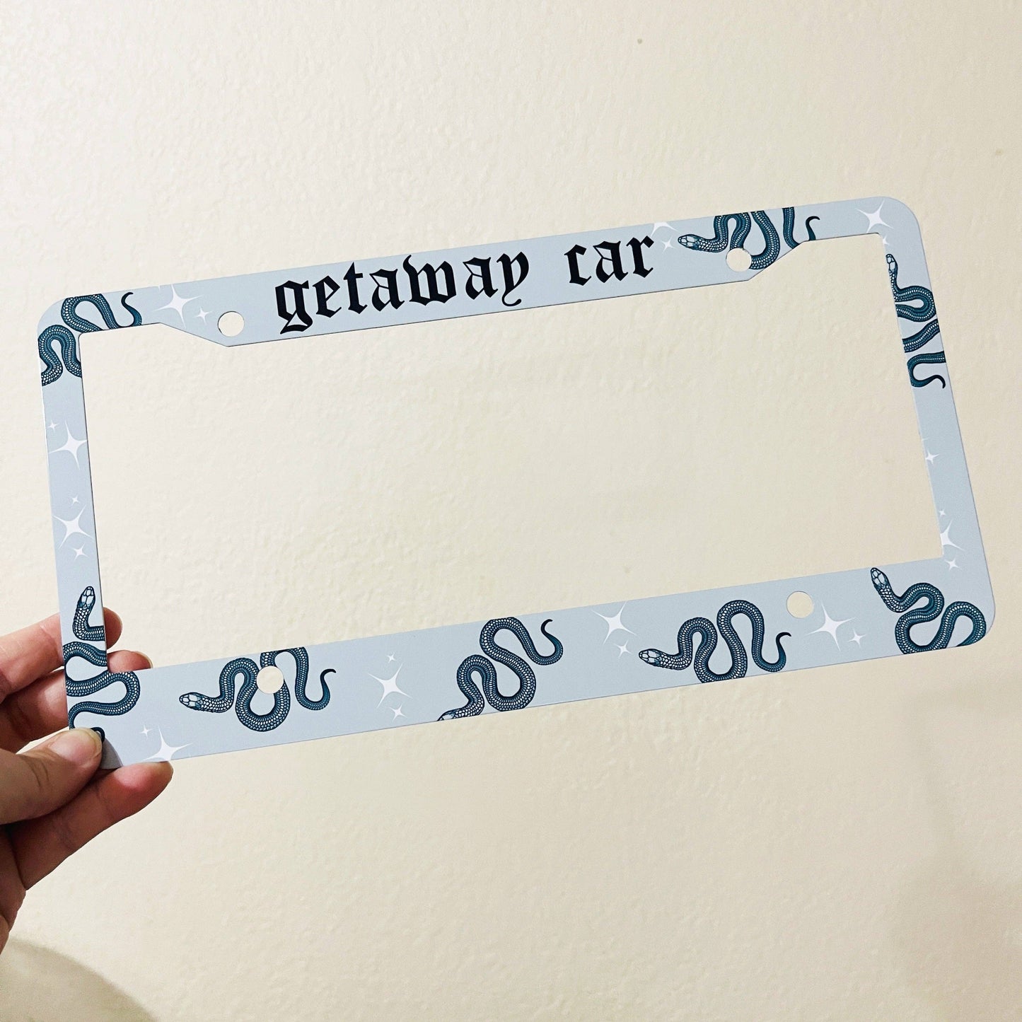 License Plate Frame, Getaway Car Reputation Snakes