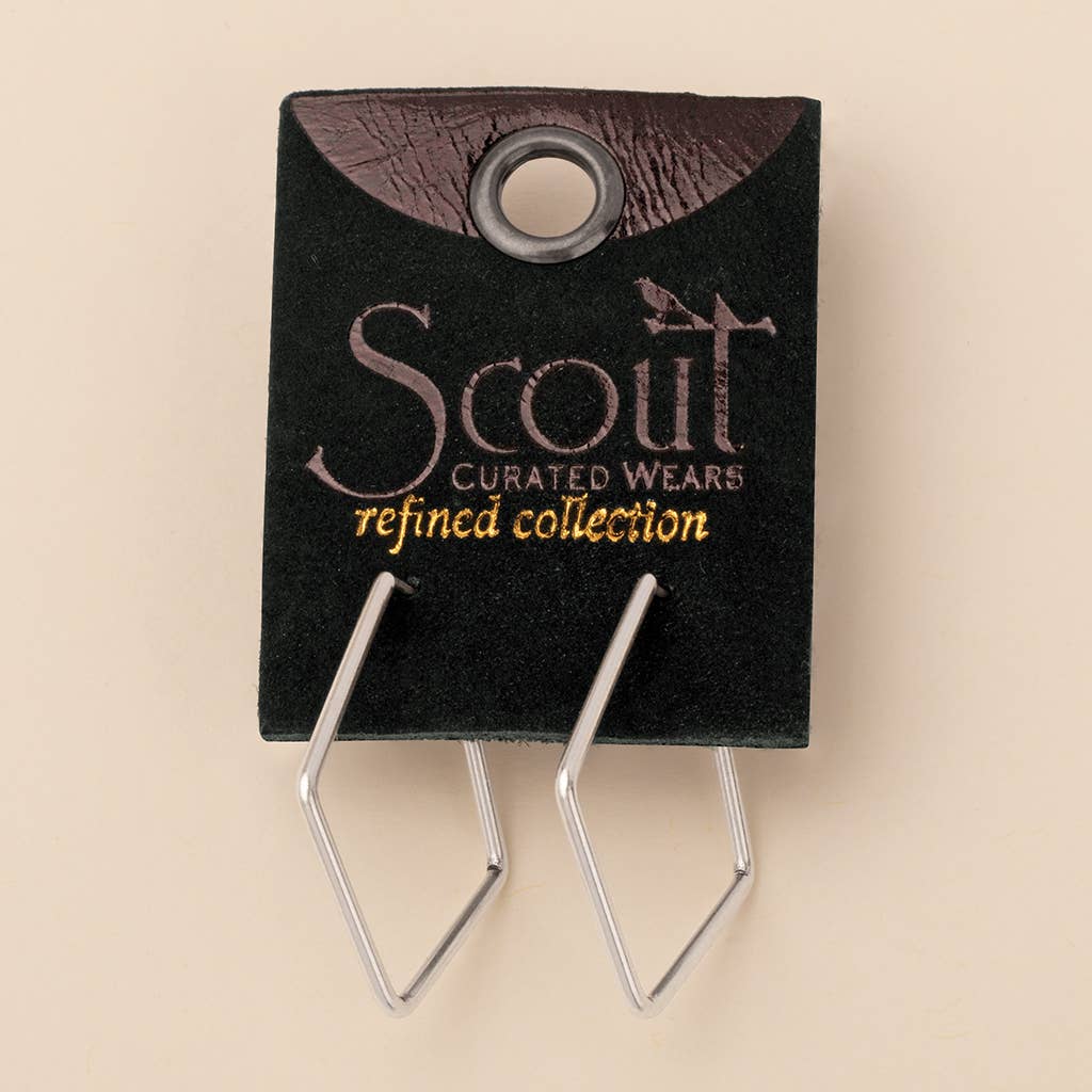 Refined Earring Collection - Orion Diamond Hoop/Silver