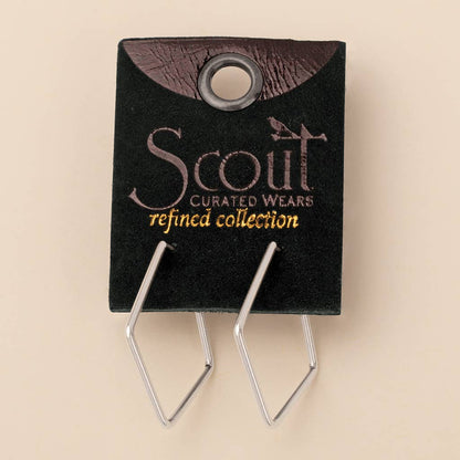 Refined Earring Collection - Orion Diamond Hoop/Silver