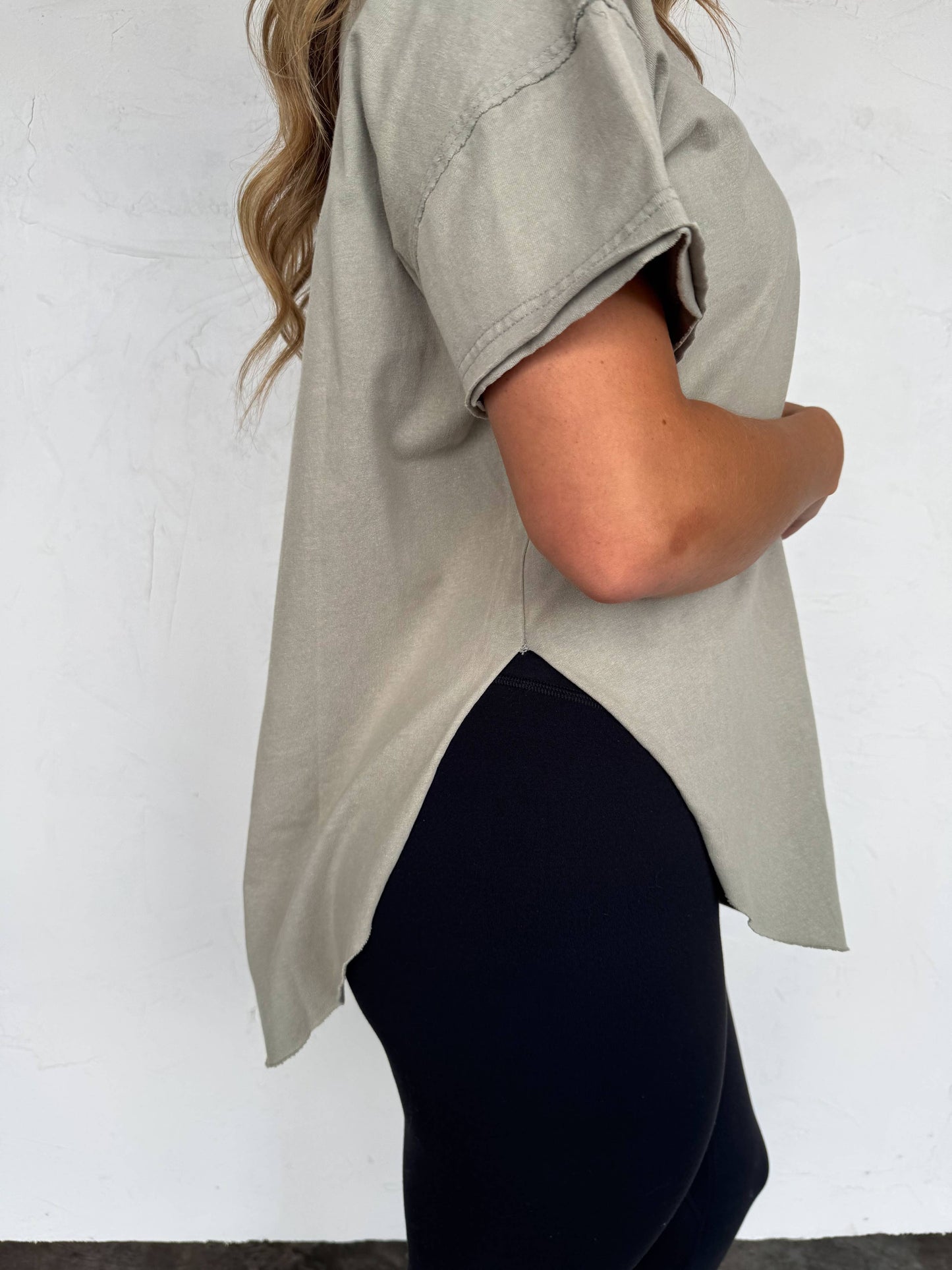 JOEY WASHED COTTON BOYFRIEND TEE RUST