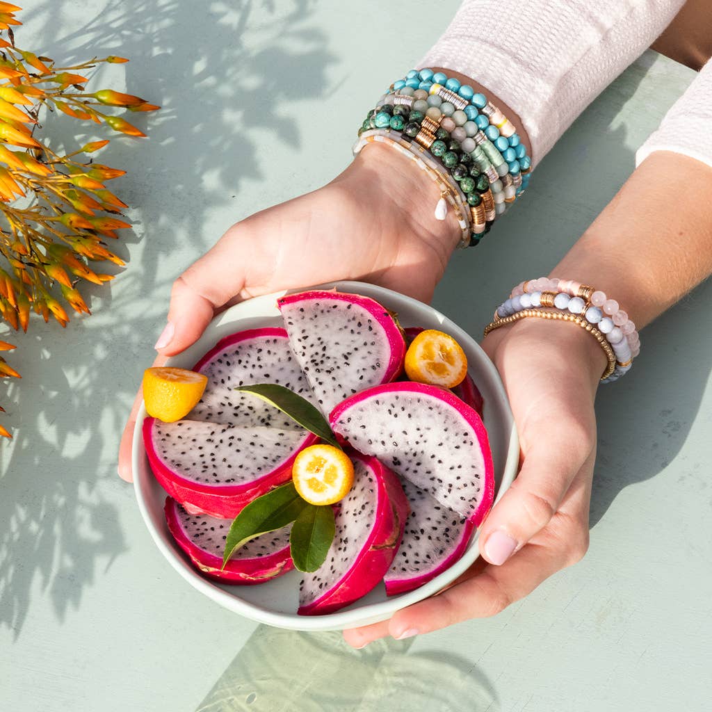 Intermix Stone Stacking Bracelet - Blue Howlite