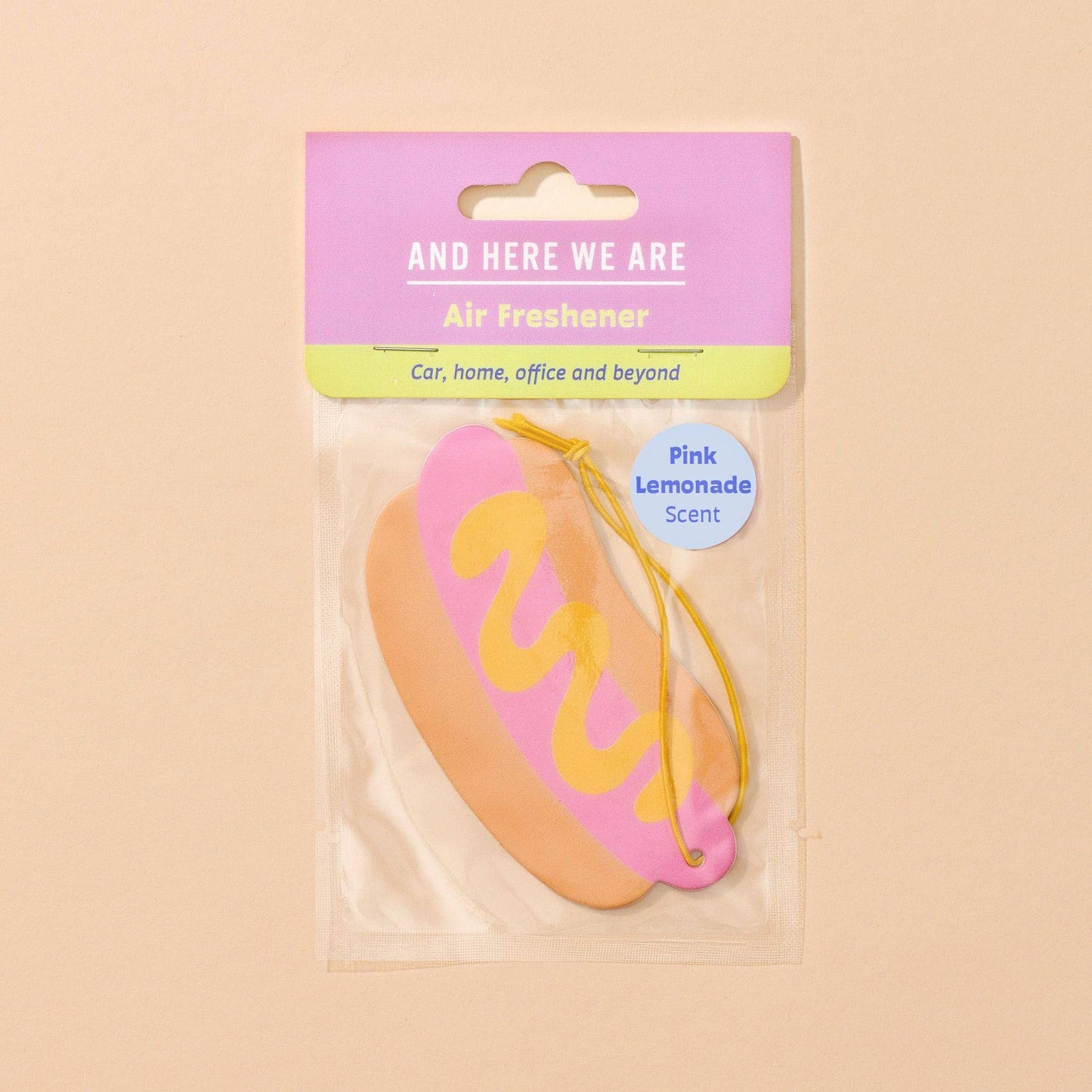 Hot Dog Food Air Freshener - Pink Lemonade Scent