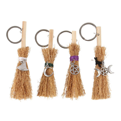 Lucky Halloween Broomstick Keyring