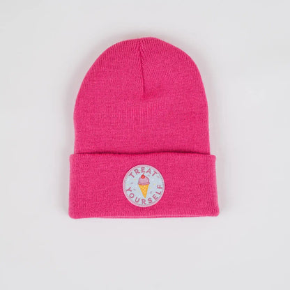 Treat Yourself Fuchsia Youth/Adult Beanie