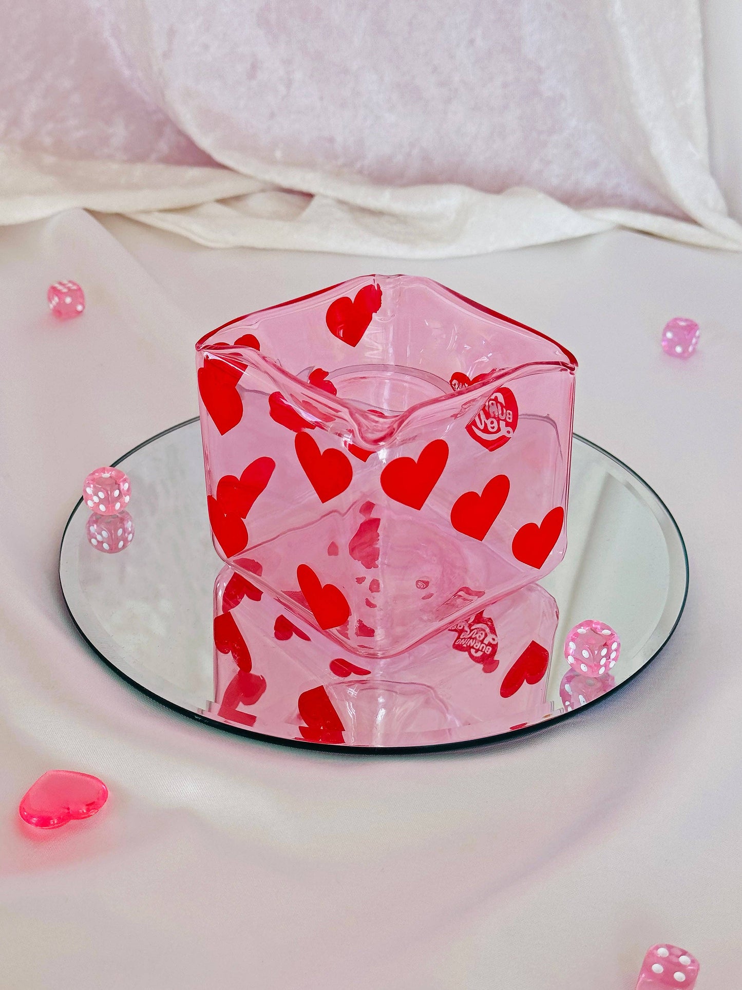 Pink Dice Ash Tray