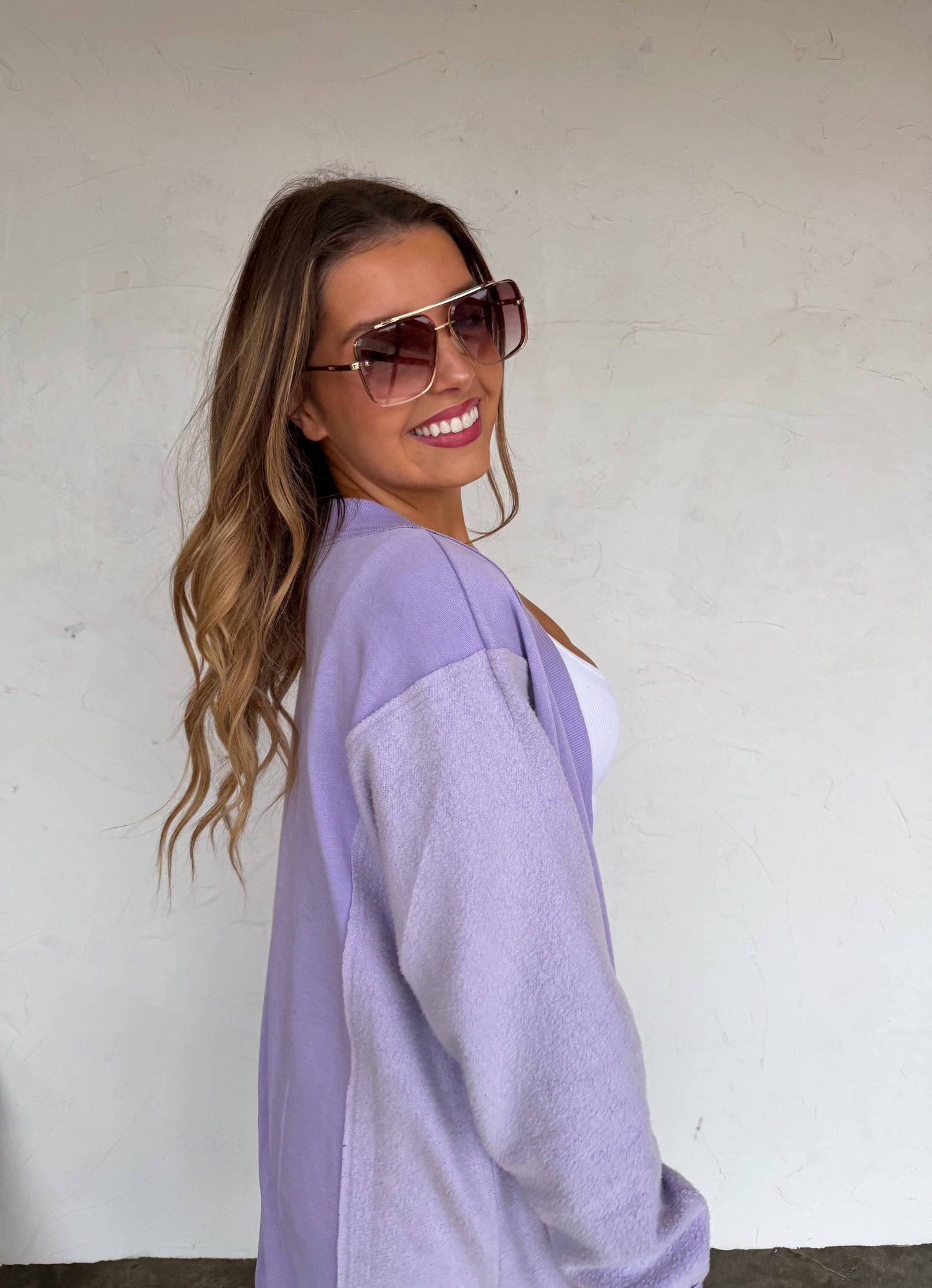SPRING DESI SWEATSHIRT CARDIGAN: YELLOW