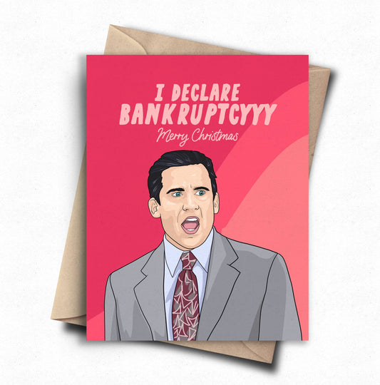 Declare Bankruptcy Funny Michael Scott Office Christmas Card