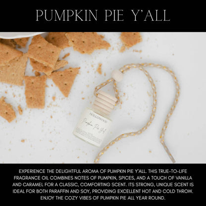 FALL CAR DIFFUSERS: Pumpkin Pie Y'all