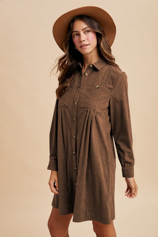 Corduroy Shirt Dress