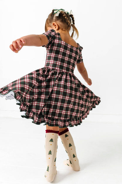 Tree Farm Scalloped Knee Socks: 4-6 YEARS