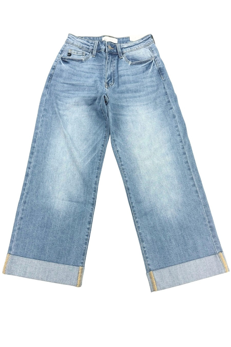 KanCanCrater Mid Rise Crop Wide Leg