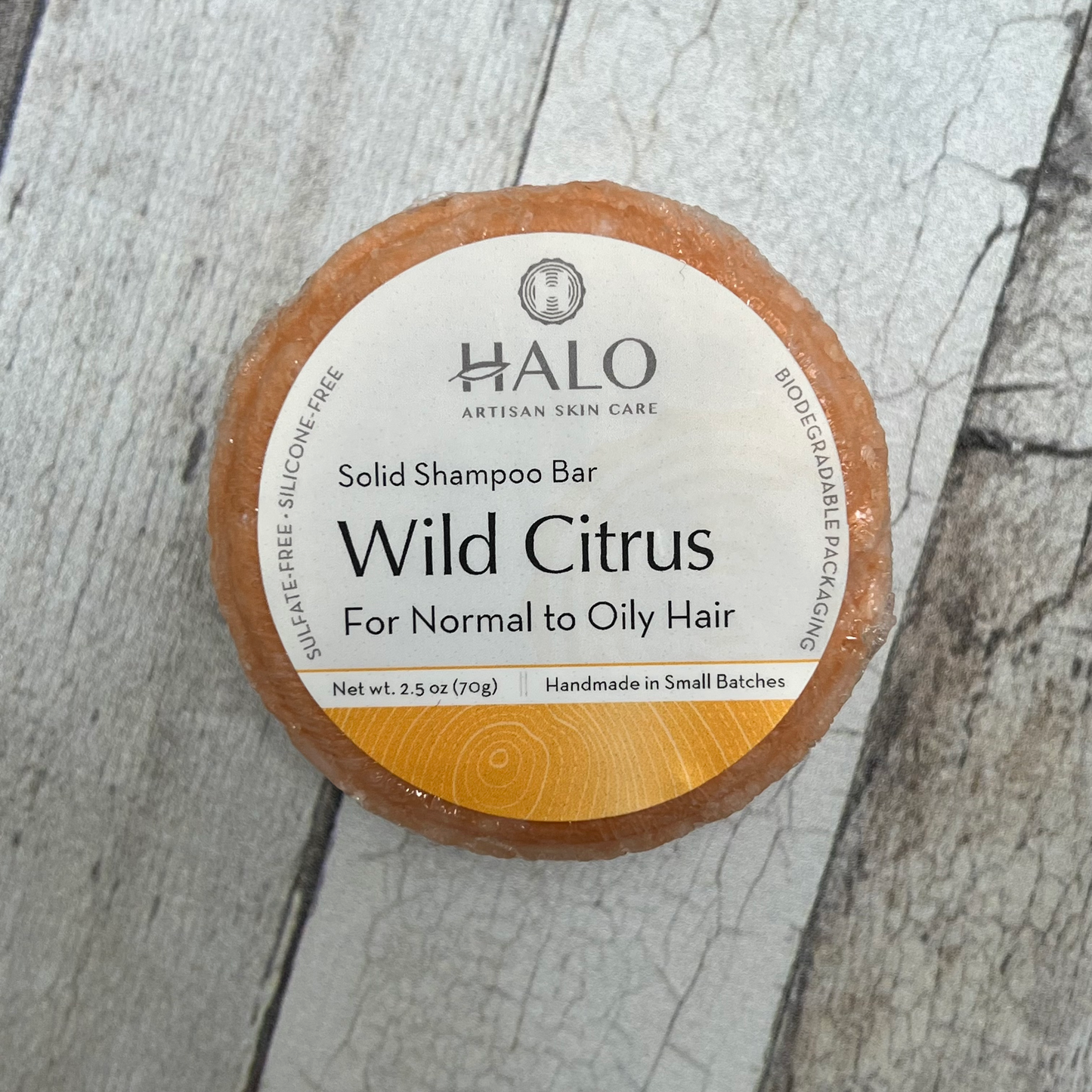 Solid Shampoo Bar Soap: Wild Citrus Normal to Oily