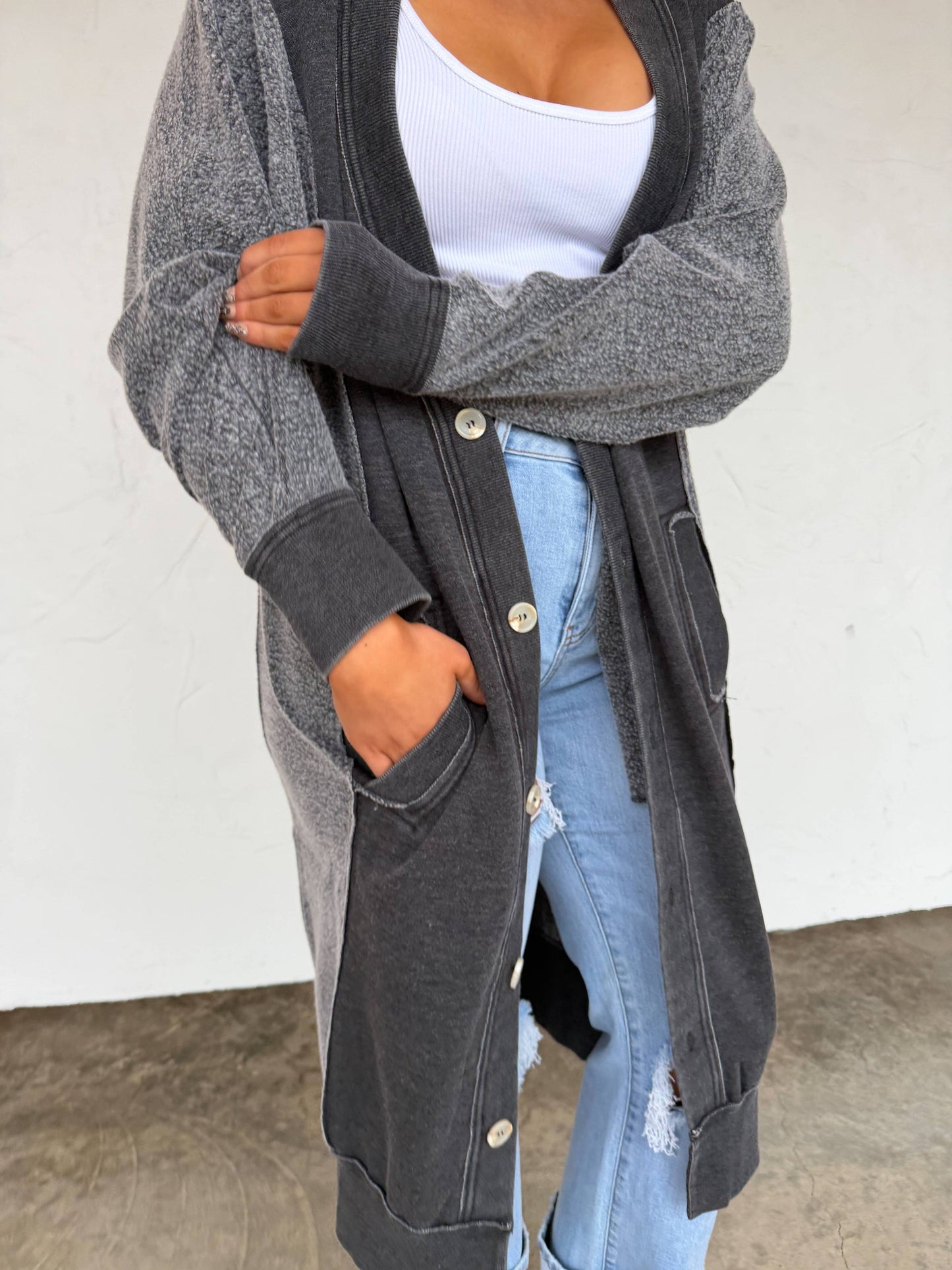 SPRING DESI SWEATSHIRT CARDIGAN: YELLOW