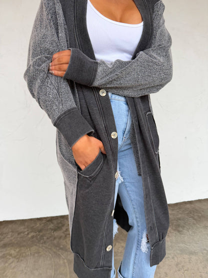 SPRING DESI SWEATSHIRT CARDIGAN: YELLOW
