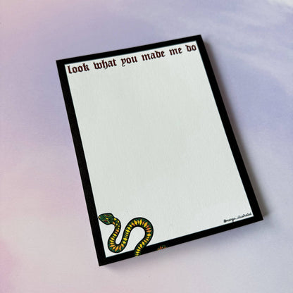 Look What You Made Me Do notepad