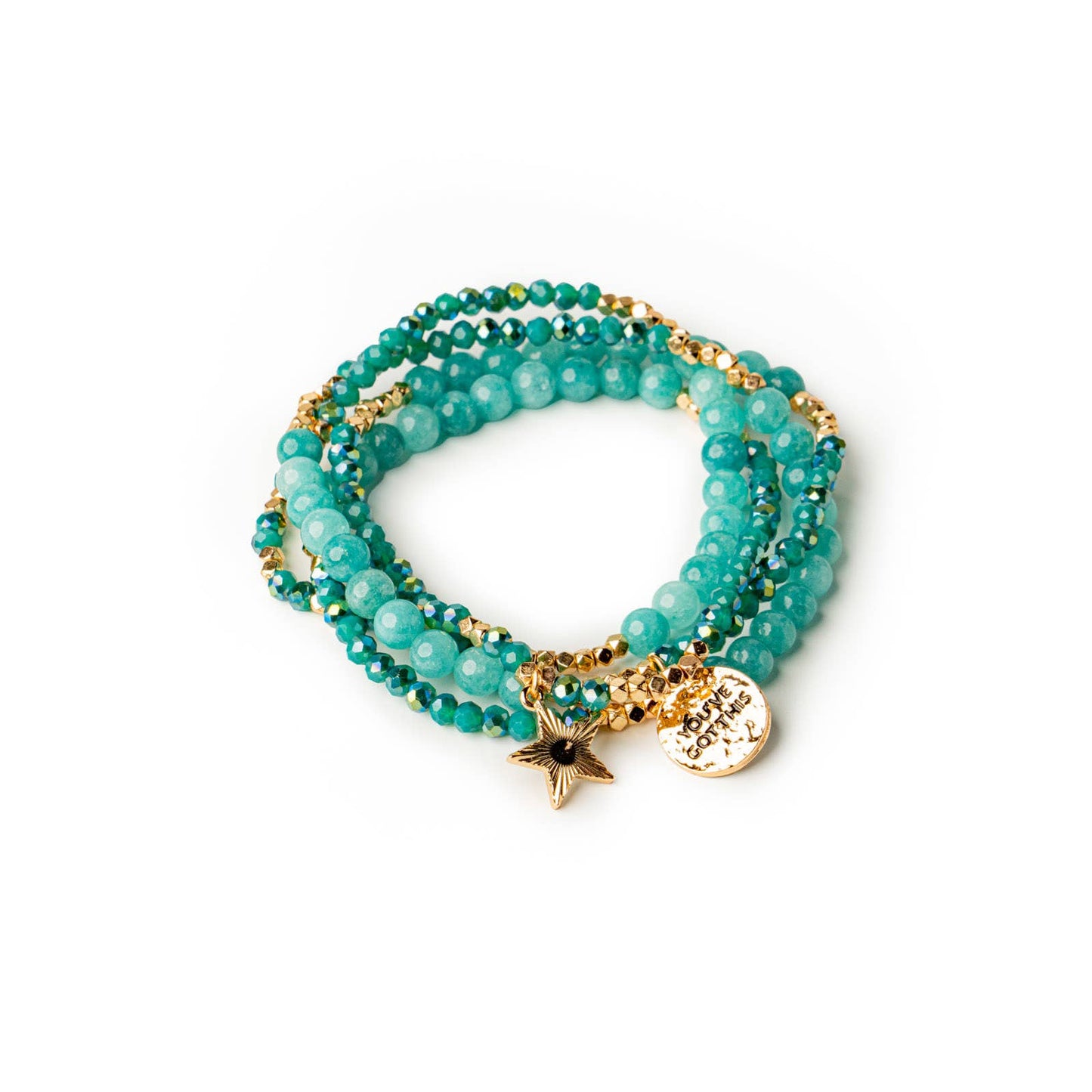 Soul Stacks Terra Stone Wrap Bracelet & Necklace Open Stock: Aquamarine
