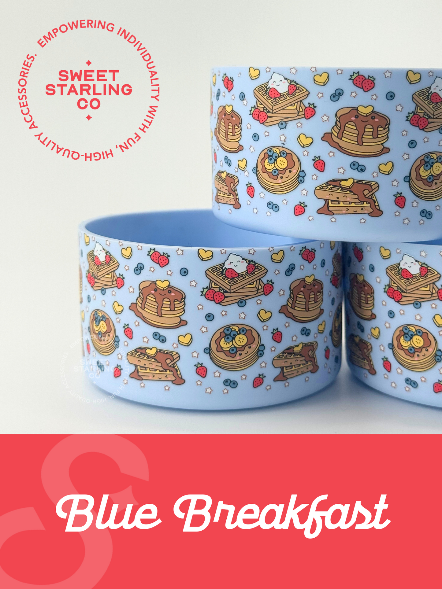 Blue Breakfast Friends Tumbler Boots