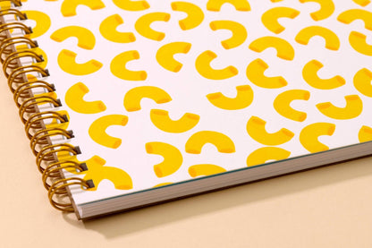 Macaroni Letterpress Spiral Notebook - Foodie, Pasta