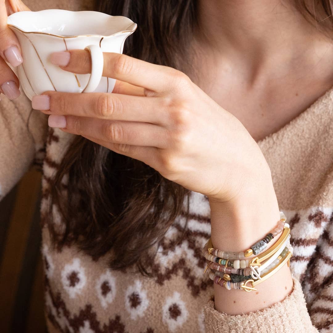 Hidden Message Bracelet - Unstoppable/Chiltonite/Gold