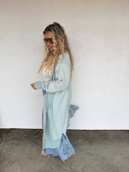 SPRING DESI SWEATSHIRT CARDIGAN: LAVENDER