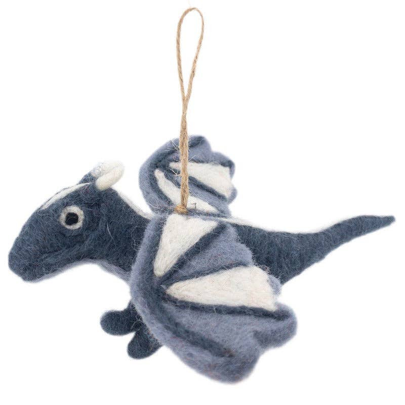 Felt Ornament - Flying Dragon: Green