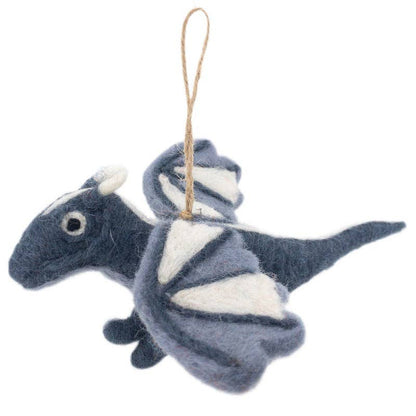 Felt Ornament - Flying Dragon: Green