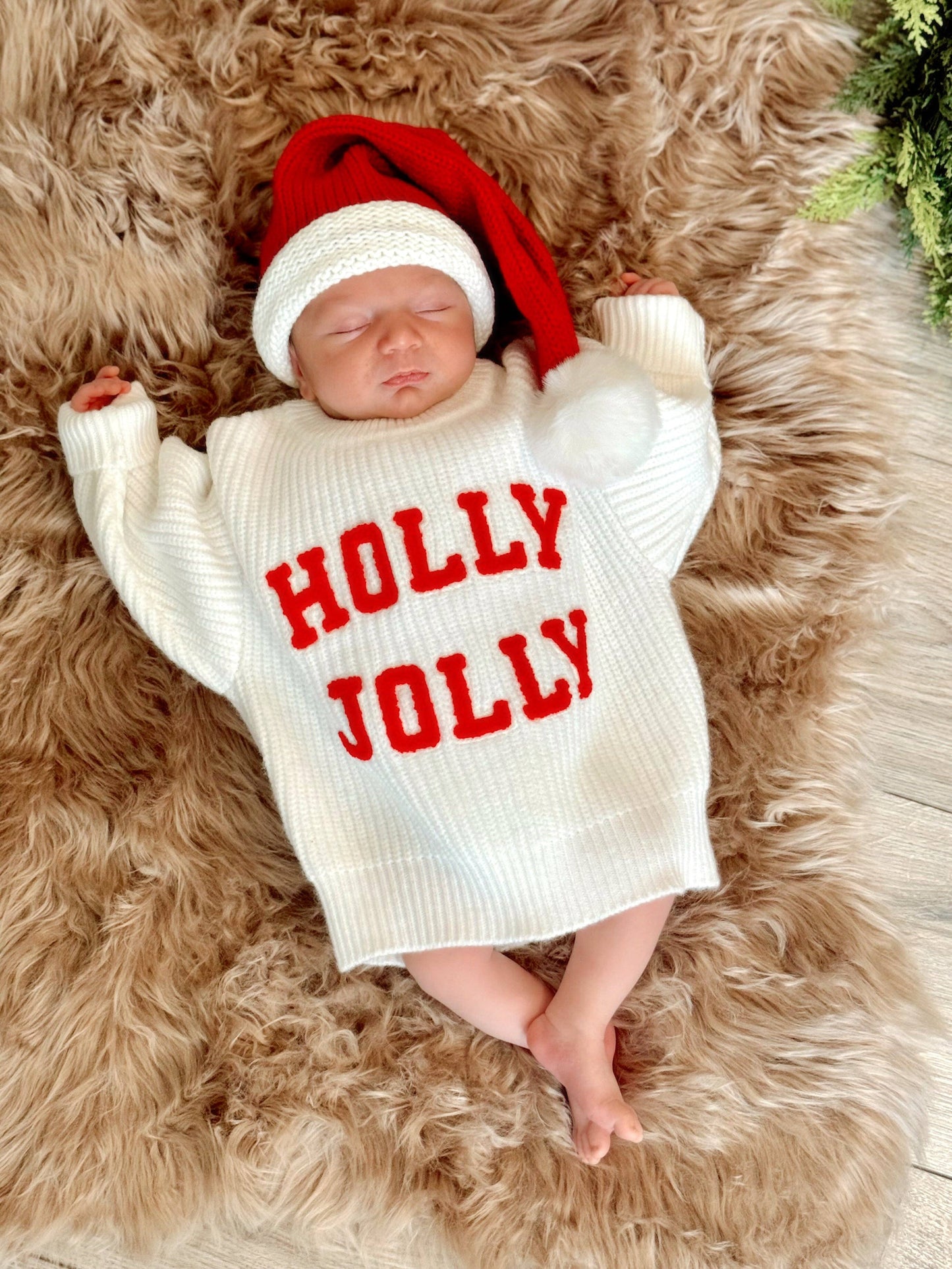 Knit Sweater, Holly Jolly: 6 - 12 mo.