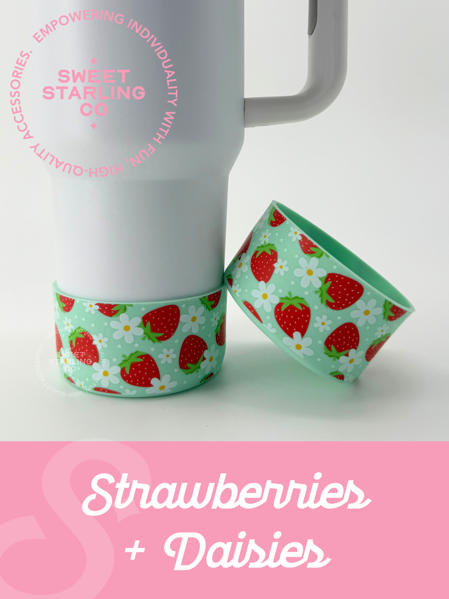 Strawberries + Daisies Tumbler Boots