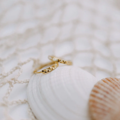 Sydney Hammered Hoops: Silver / Small (10mm)