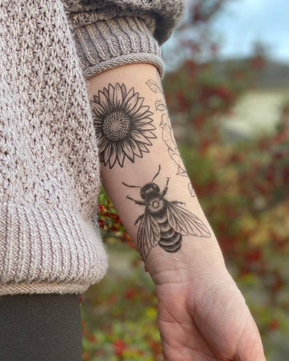 Sunflower Temporary Tattoo: 1-Pack