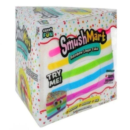 SmushMart Giant Rainbow Layer Cake Slice Squishy Fidget Toy (1pc)