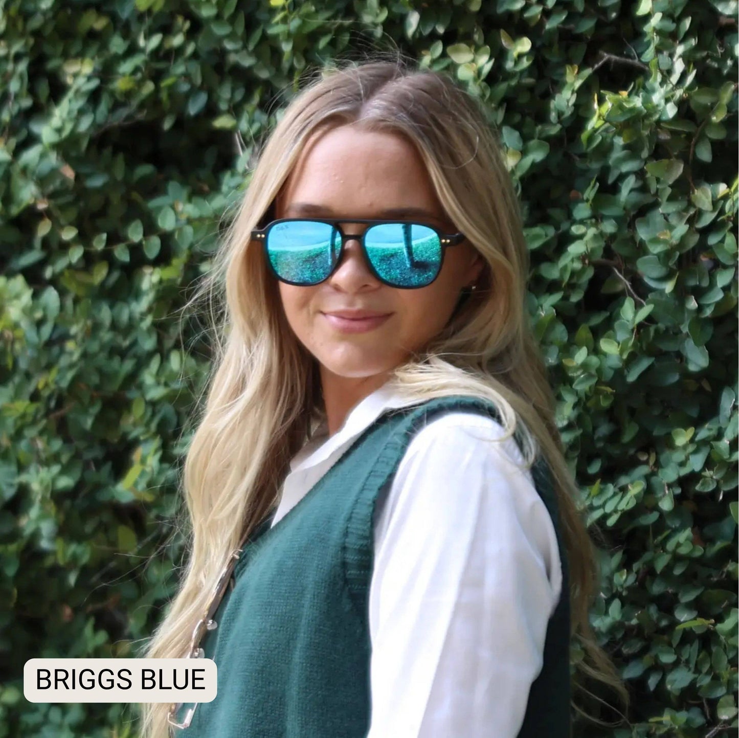 Briggs - Women's Polarized Small/ Medium Aviator : Clear