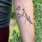Praying Mantis Temporary Tattoo: 1 Pack
