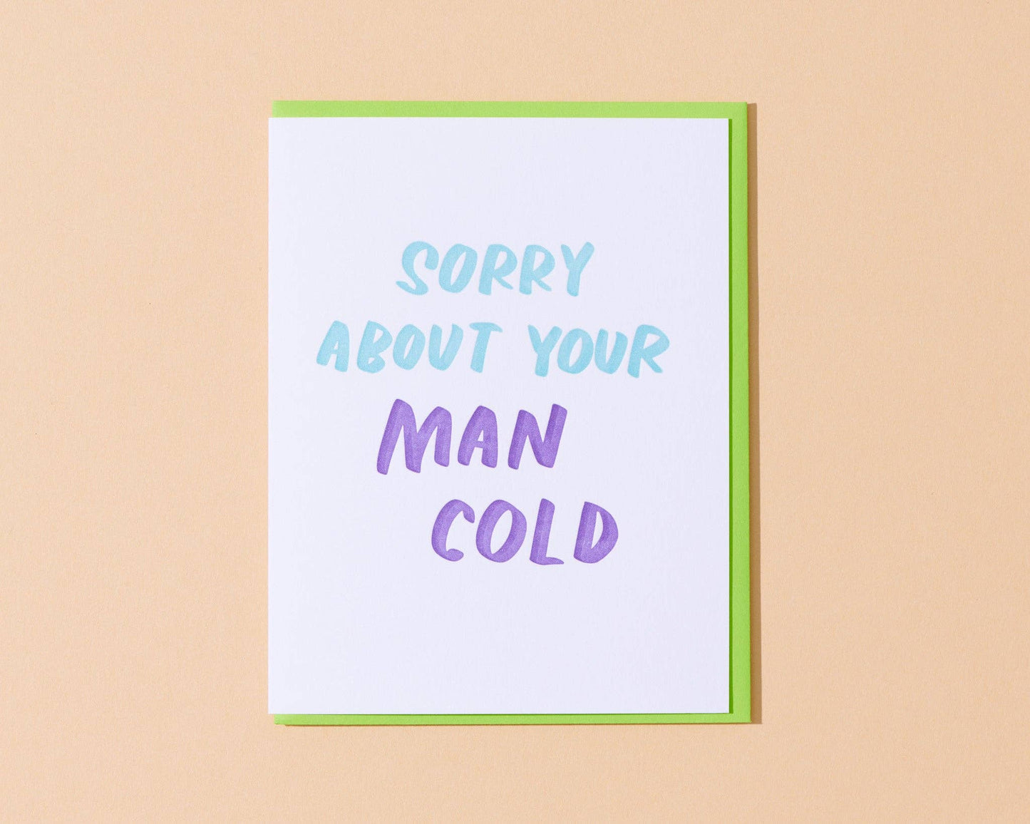 Man Cold Letterpress Greeting Card