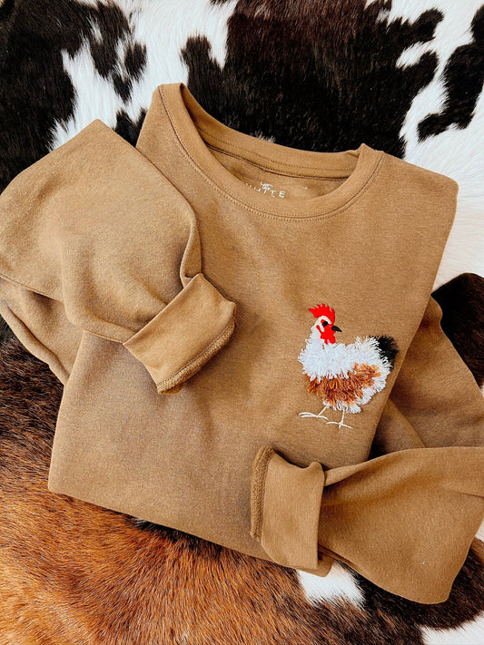 Fringy Chicken | Sweatshirt: M