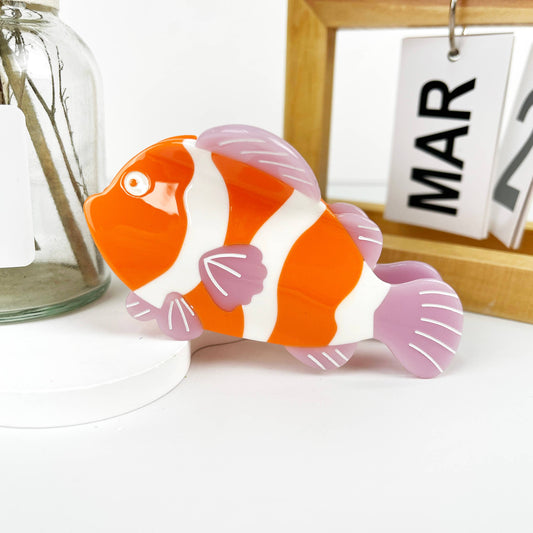 Simulation Anemonefish Hair Clip: Clownfish