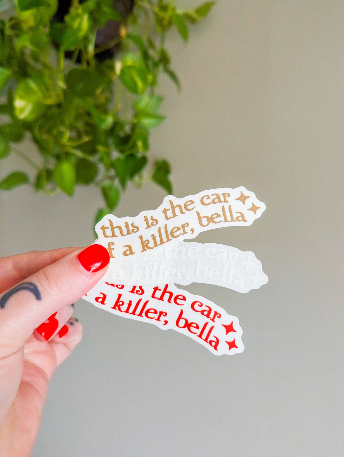 Car of a killer decal sticker