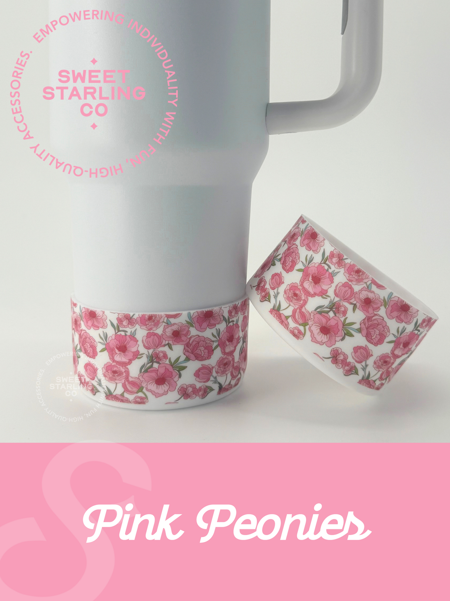 Pink Peonies Tumbler Boots