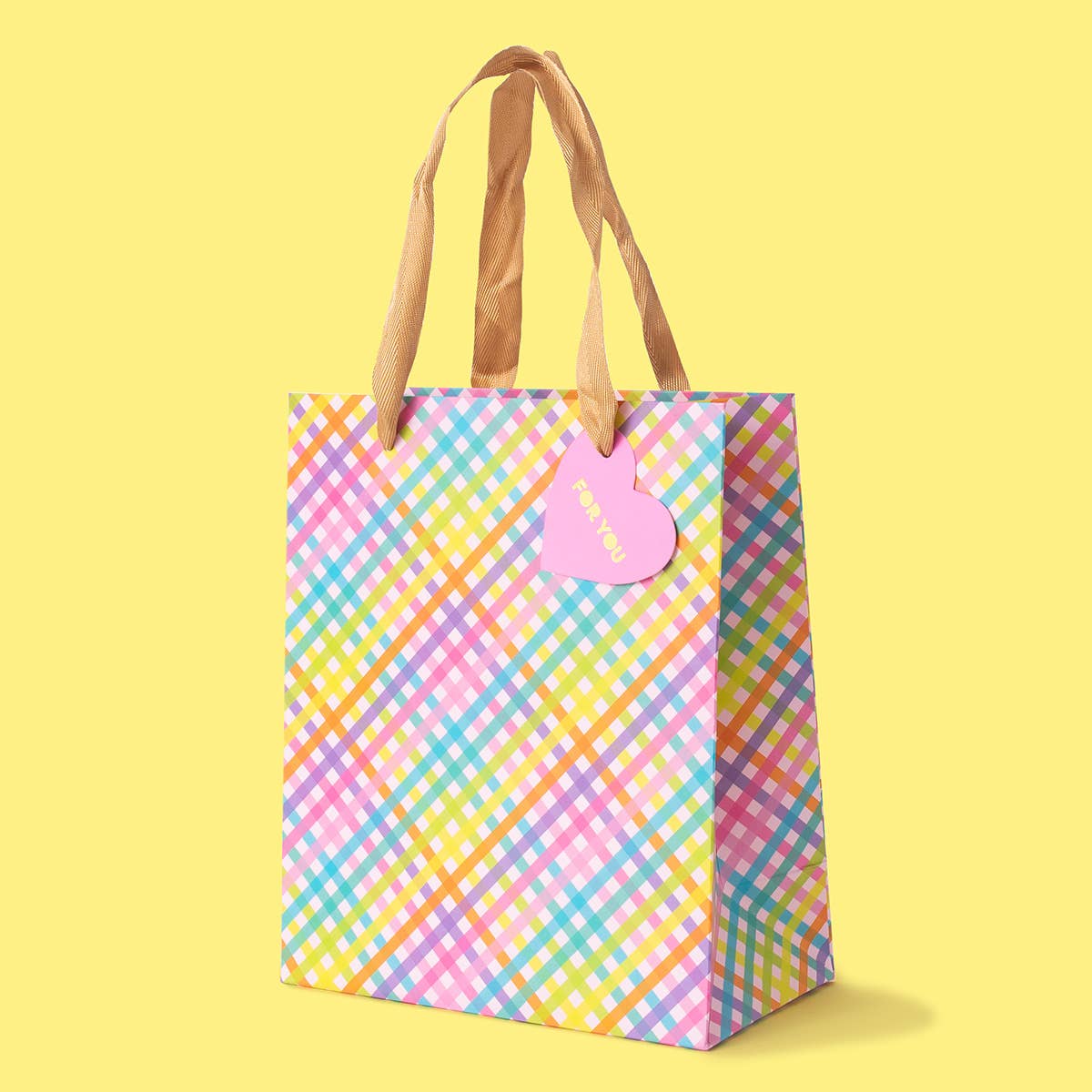 Gift Bags - Colorful Gingham: Medium