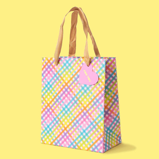 Gift Bags - Colorful Gingham: Medium