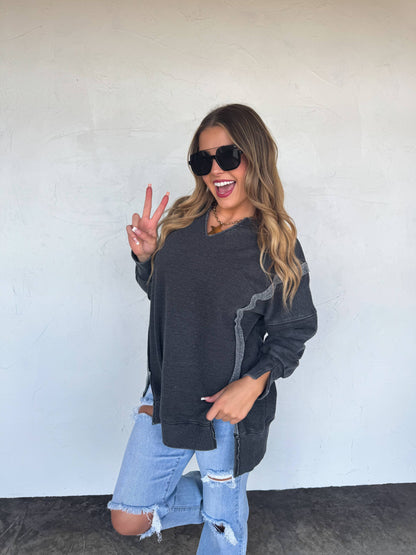 THE COMFY CUT SWEATSHIRT: WINE