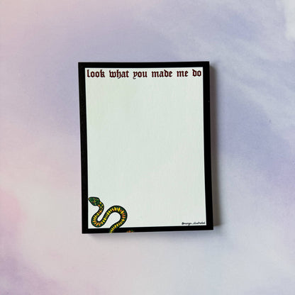 Look What You Made Me Do notepad