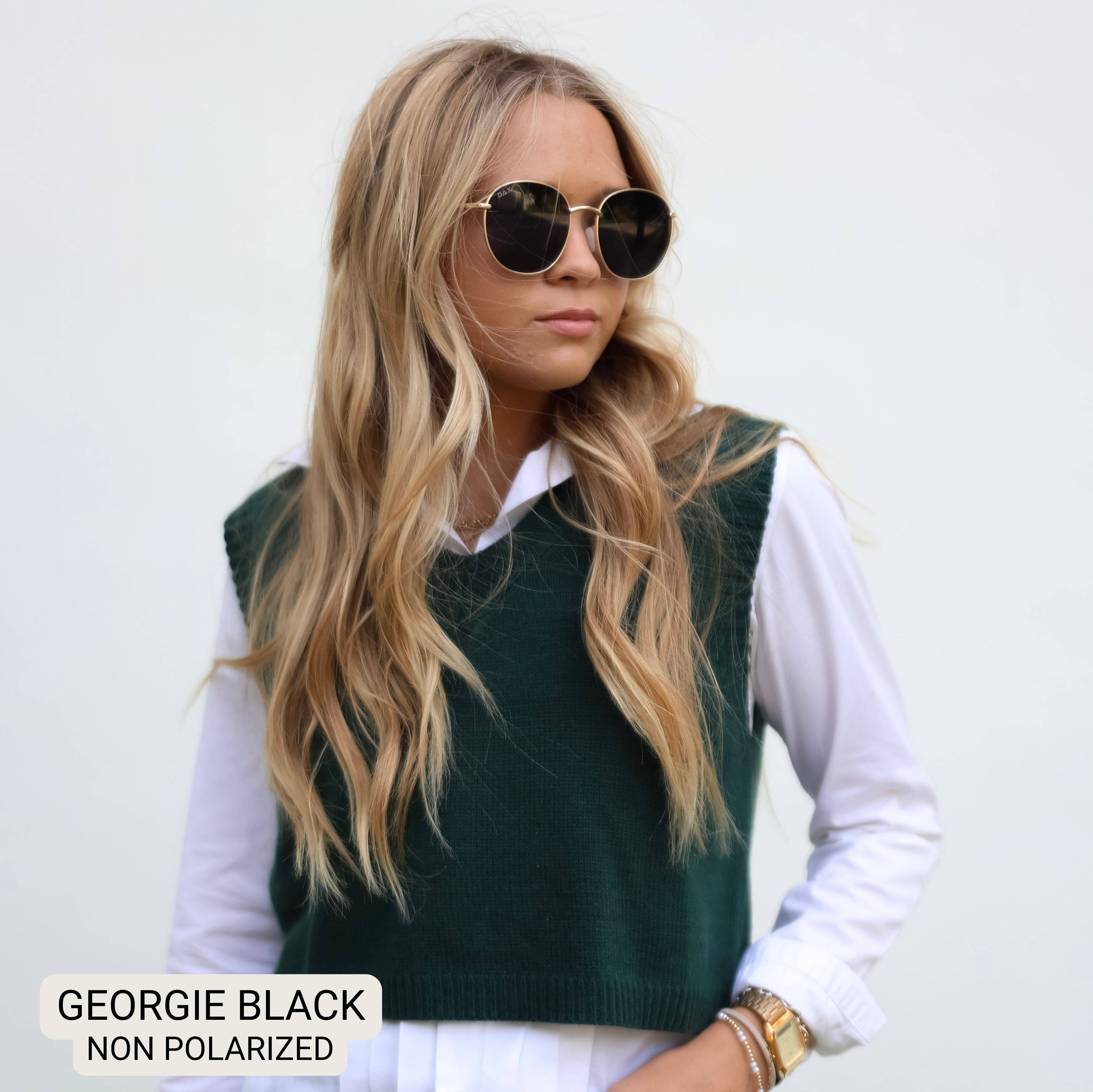 Georgie - Women's Large Round Sunglasses