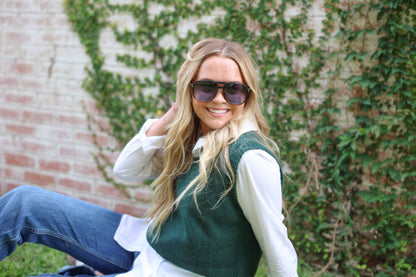 Skye - Unisex Oversized Aviator : Amber