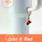 Gold + Red Cowgirl Hat Charm